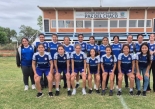 El equipo femenino en el parrido anterior, en Filadelfia.