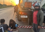 Accidente ocurrido en la Rotonda de Aquino Cue