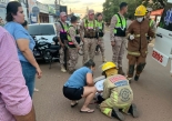 El accidentado fue auxiliado por bomberos voluntarios.