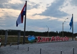 Acceso a la ciudad de San Alfredo