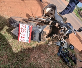 MENOR MOTOCICLISTA SUFRIÓ HERIDAS EN ACCIDENTE DE TRÁNSITO