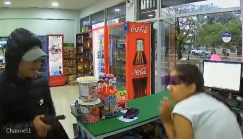 Imagen del circuito de cámaras de local asaltado