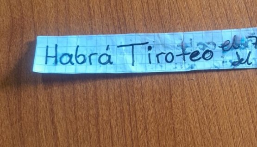 Nota de.amenaza en el CREC