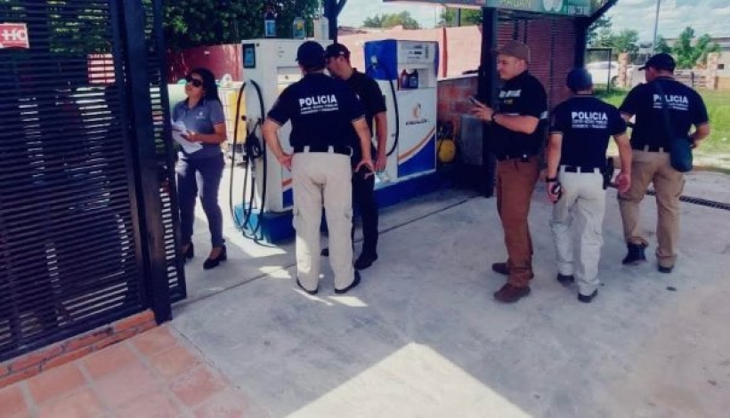 Uno de los allanamientos en Vallemí