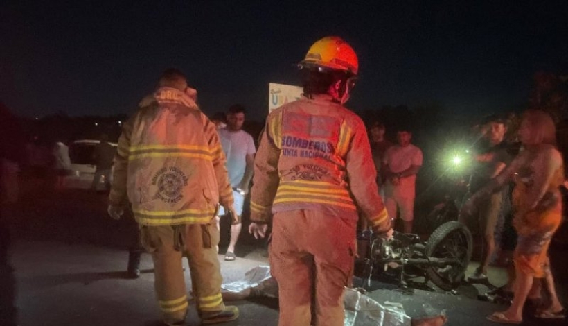 Intervención de los Bomberos Voluntarios.