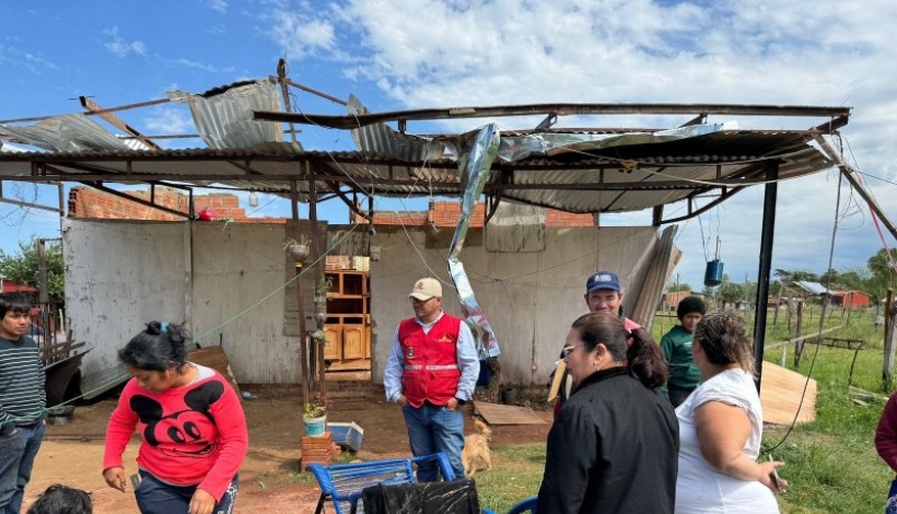 Una de las viviendas afectadas en el departamento.