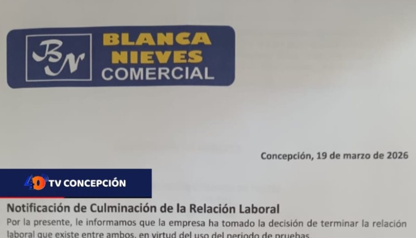 Notificación del despido de la cocinera.