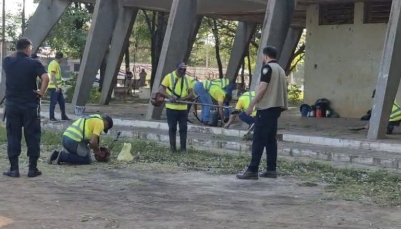 Internos inician trabajos en el monumento al Indio.