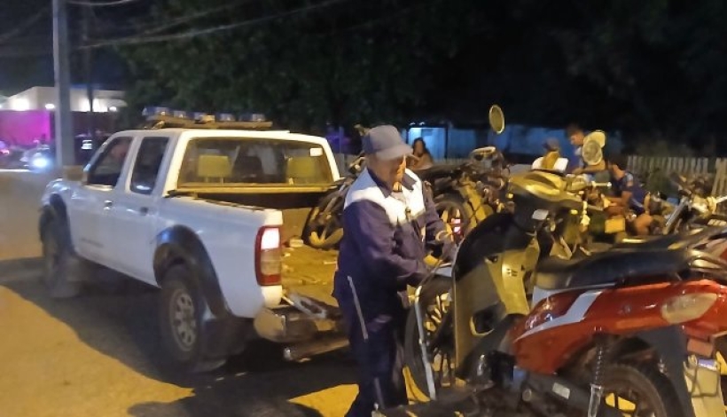Motocicletas incautadas el viernes.